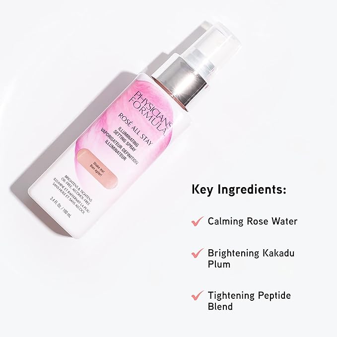 Physicians Formula Rosé All Stay Illuminating Setting Spray Clinicially Tested