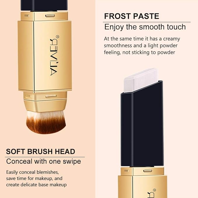 2 IN 1 Design Foundation & Brush, Face Cover Concealer