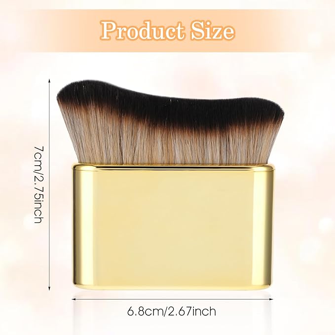 Self Tan Brush Soft Body Makeup Brush Portable Self Tanning Brush Self Tanner Face Brush For Body & Leg Makeup（Gold）