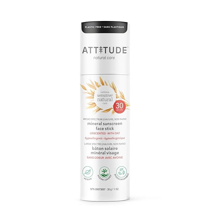 ATTITUDE Plastic-Free Mineral Face Sunscreen