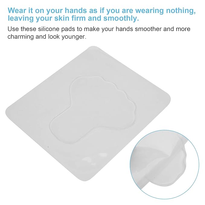 Hand Wrinkle Patches, Anti Aging Patches, Reusable Silicone Anti Wrinkle Hand Pads, Reusable Hand Plasters Skin Care Tool, Wrinkle Remover Strips Pure Silicone Gel Patch