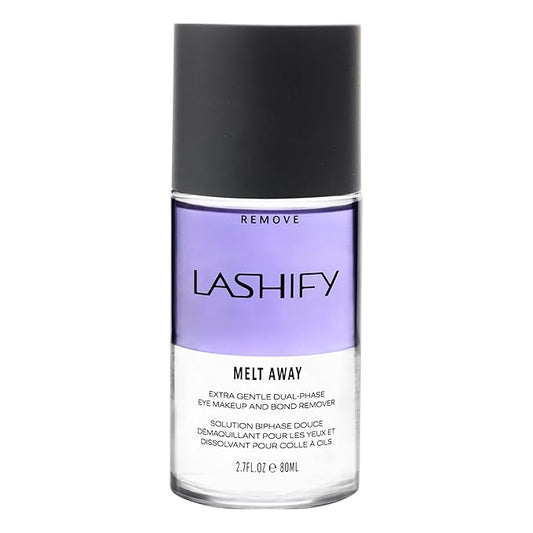 Lashify Melt Away Extra Gentle Dual-Phase Eye Makeup and Bond Remover, 80ml bottle