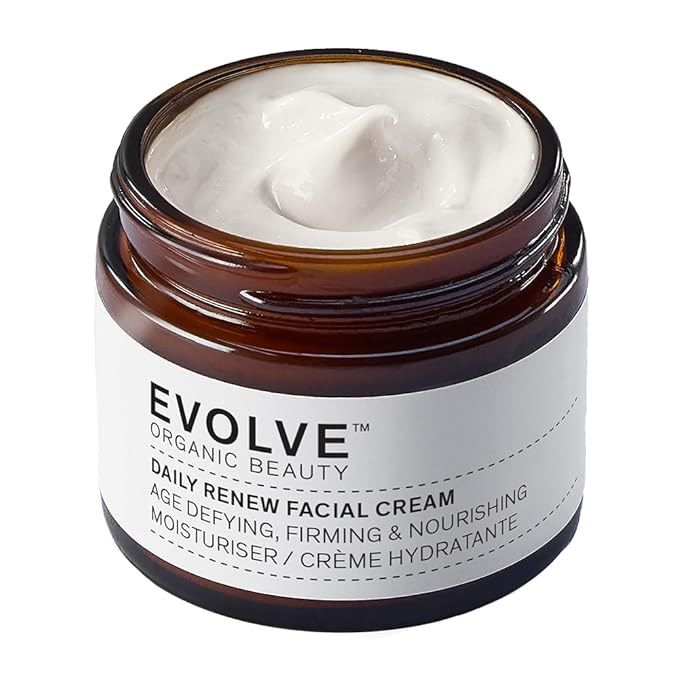 Evolve Organic Beauty - Natural Daily Renew Facial Cream | Small-Batch, Vegan Clean Beauty (2 oz | 60 mL) Packaging May Vary