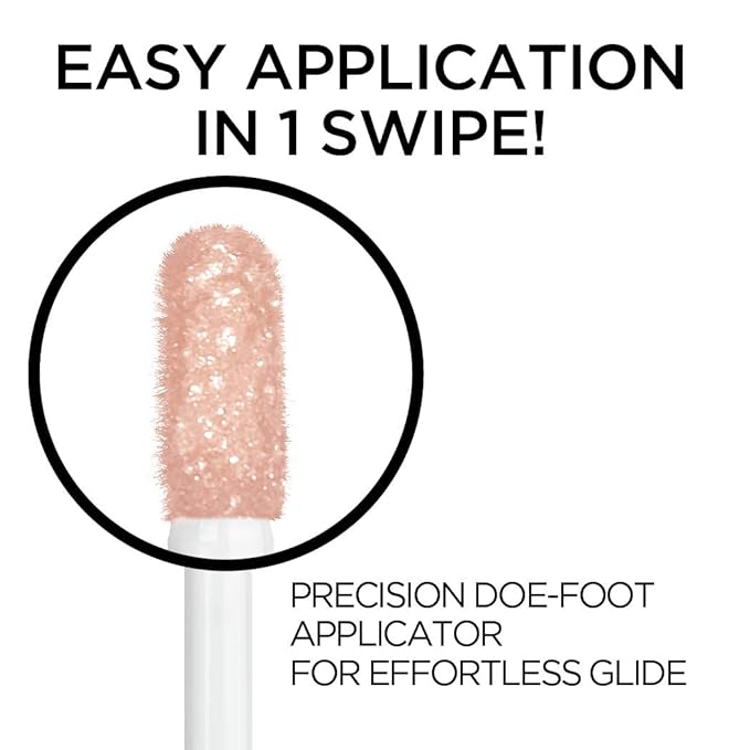 L'Oreal Paris Brilliant Eyes Shimmer Liquid Eye Shadow, Longwearing Lasting Shimmer, Crease Resistant, Flake-Proof, Precision Applicator, Quick Dry, Non-Greasy, Bronze Light, 0.1 oz.