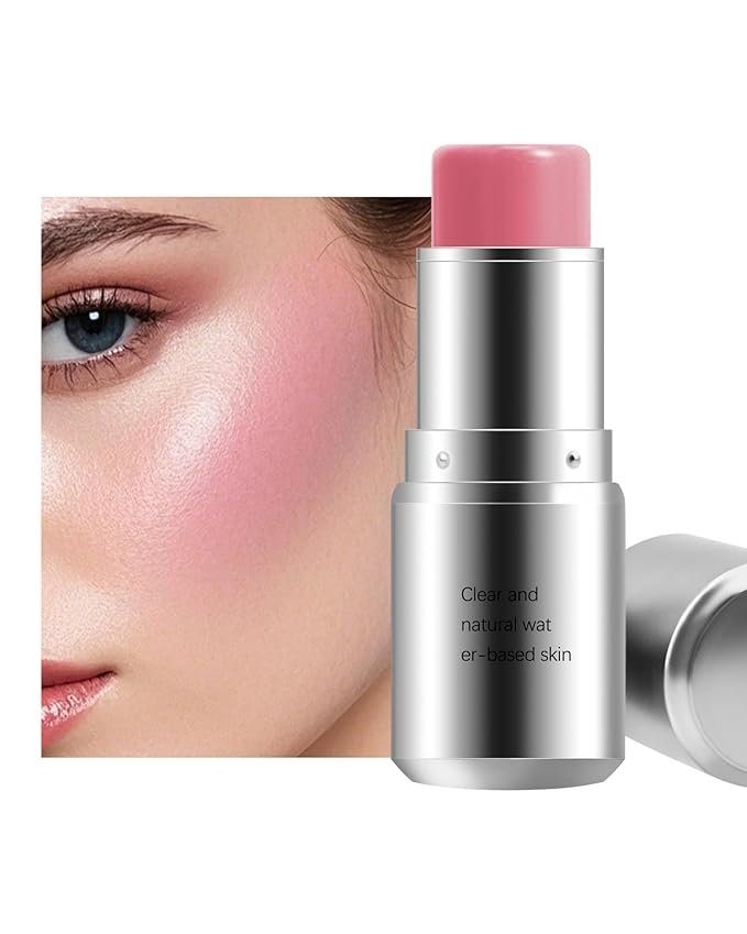 Peach Pink Cream Blush Stick, Monochromatic Multi-Blush Stick for Cheeks & Highlighter, Pigmented Long Lasting Smooth Natural Cheek Tint, Matte and Dewy Finish, Vegan & Cruelty-Free for All Skin-04