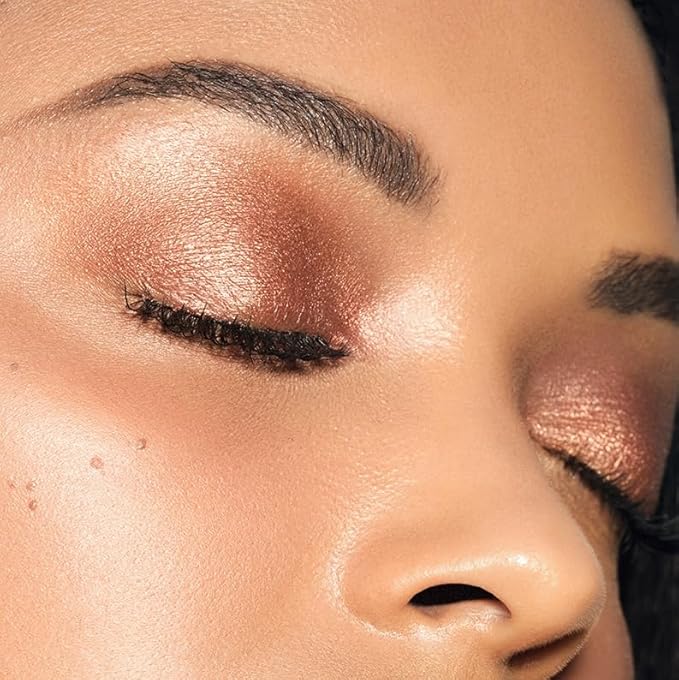 MAKE Beauty Multi-Chromatic Eye Shadow. Metal Reflecting Luminous Foil Finish Creamy, Buildable, Dimensional Long-wear, Crease-proof Powder Eyeshadow, Multichrome Shade - Dream Dust, Gold