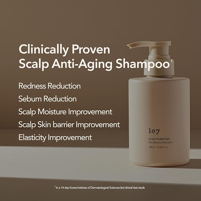 107 Clarifying Shampoo - Purifying Shampoo for Build Up, Dirt, Oil, Itchy, Dry Scalp – Fermented Vinegar & Ginseng for Refreshed & Revitalized Scalp - Paraben, Phthalate and Sulfate Free (16.9 oz)