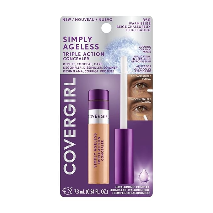 COVERGIRL Simply Ageless Triple Action Concealer, Warm Beige, of 1