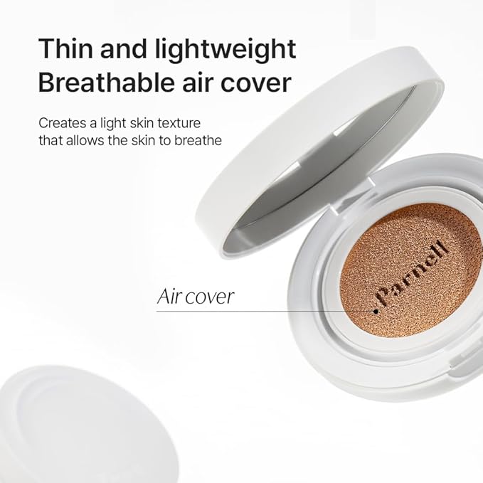 Parnell Cicamanu Serum Cushion - Moisturizing Foundation for Soothing, Coverage, Glass Skin and Lightweight for Sensitive and Dry Skin Pearl Skin (0.52 Fl Oz) (#23 Natural Beige)