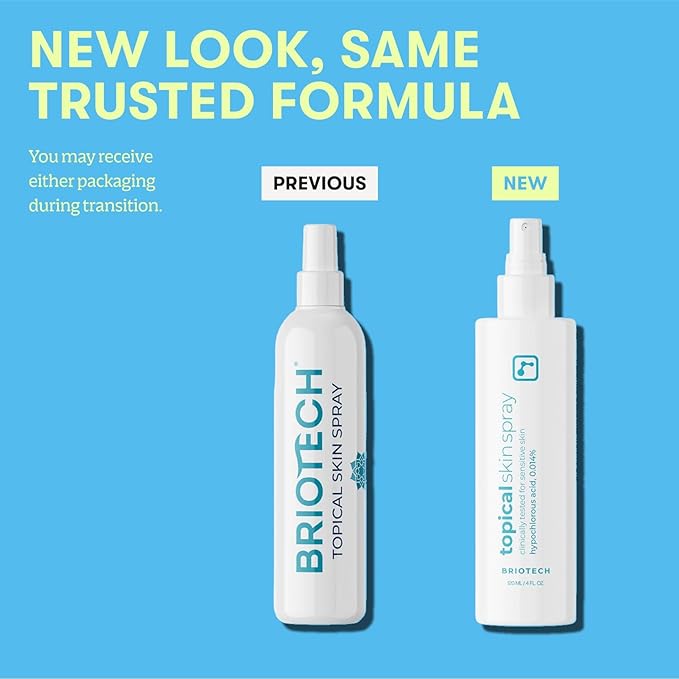 BRIOTECH Topical Skin Spray, Hypochlorous Acid for Sensitive Skin, HOCl Facial Mist, Full Body Support Against Irritation, Calm Redness, Soothe Foot & Scalp, 1 Gallon Refill (1 Pack)