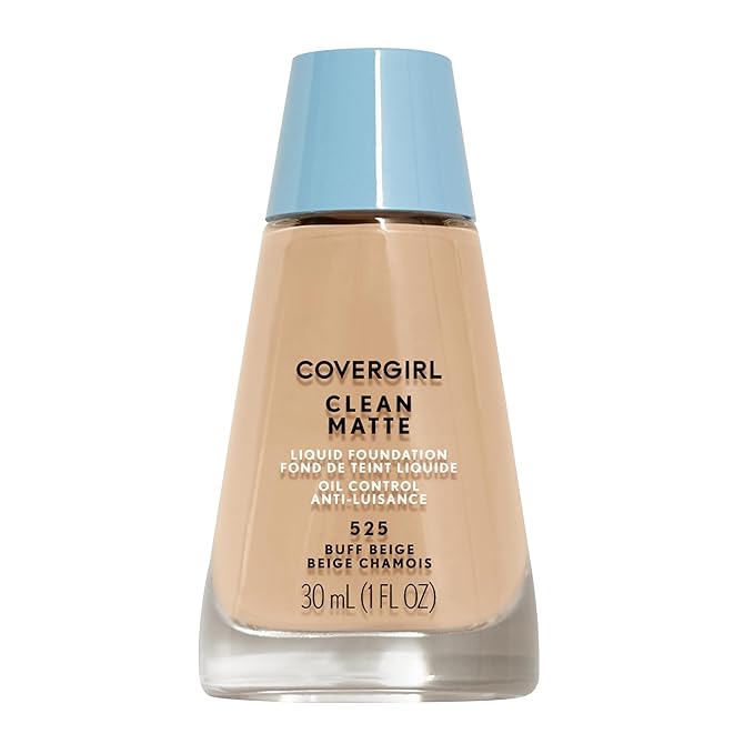 COVERGIRL Clean Matte Liquid Foundation Buff Beige 525, may vary) 1 oz