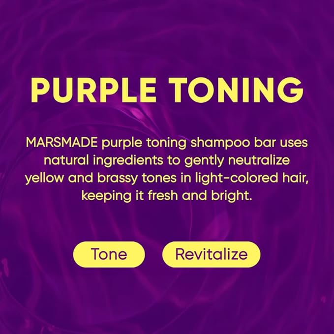 Purple Toning Shampoo Bar 2.0 - Hydrating & Moisturizing Natural Hair Soap Bar Shampoo for Hair Color & Scalp Nourishment - Bathing Soap Solid Shampoo for All Hair Types (120g, 4.23oz)
