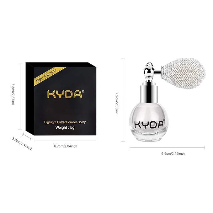 KYDA Highlighter Powder Spray, Glitter High Gloss Spray