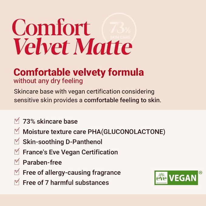 Espoir Pro Tailor Foundation Be Velvet SPF22 PA++ #5 Beige 1.01 fl oz | Powerful Lastingness Cover | Thin Coverage Improving Skin Texture | Velvety Formula without any Dry Feeling | Korean Makeup