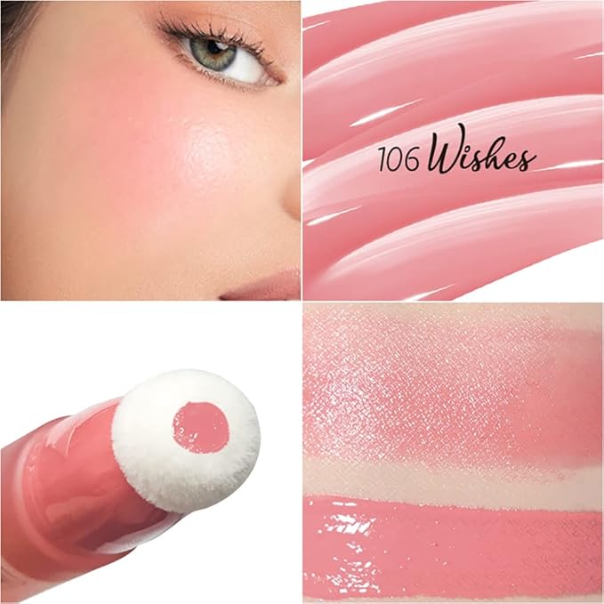 Mysense Liquid Blush Makeup Wand, Soft Cream Blush Wishes-Pink, 0.34fl.oz