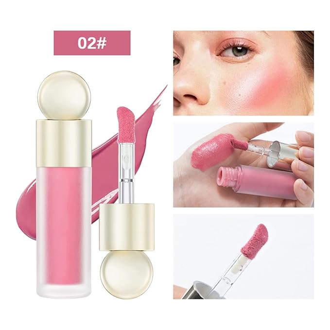 Liquid Blush, Matte Liquid Cream Makeup Dual Use for Girl