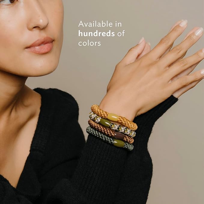 L. Erickson Grab & Go Pony - Purple Daze - 8 Pack Ponytail Holder Hair Ties - Mixed Purples