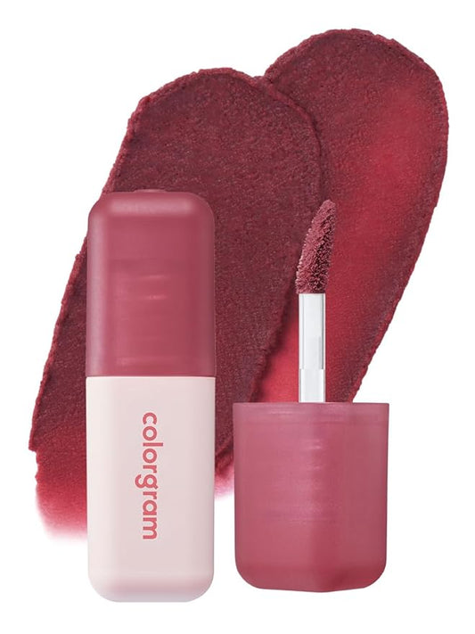 COLORGRAM NUDE BLUR TINT 10 DEAD ROSE | Soft Velvet Matte Liquid Lipstick & Cheek Tint | Lightweight Blurring Tint for a Smooth & Airbrushed Finish | Long-Lasting & Non-Sticky Formula