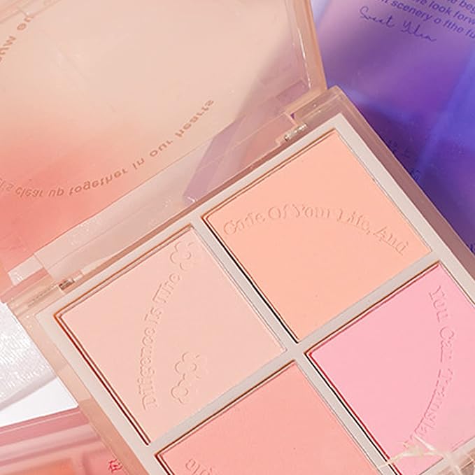 Powder Blush,Metallic Makeup Powder Blush Long Lasting Smooth Pigmented Single Color Shimmery Cosmetics Blush Blush Palette