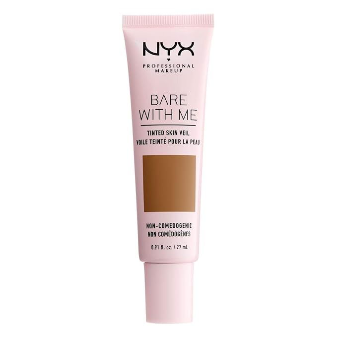 NYX PROFESSIONAL MAKEUP Bare With Me Tinted Skin Veil, Lightweight BB Cream - Cinnamon Mahogany