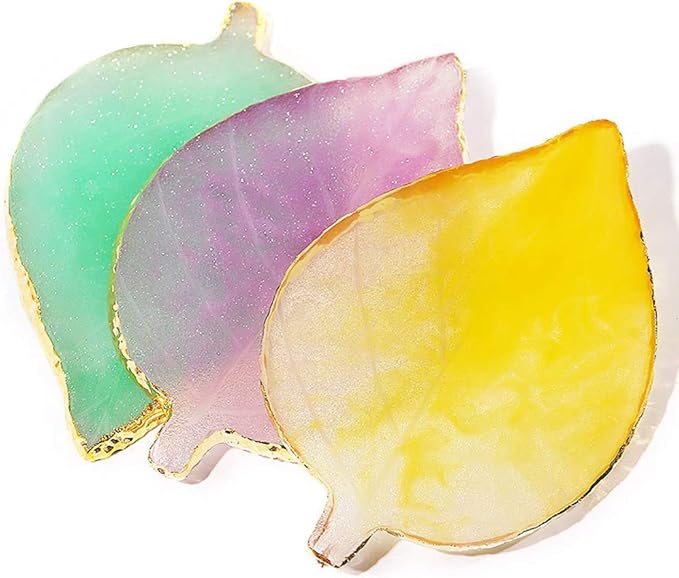 1 Pcs Leaf Resin Nail Art Palette Painting Makeup Palette Tray Cosmetic Nail Gel Polish Colors Mixing Pallet White