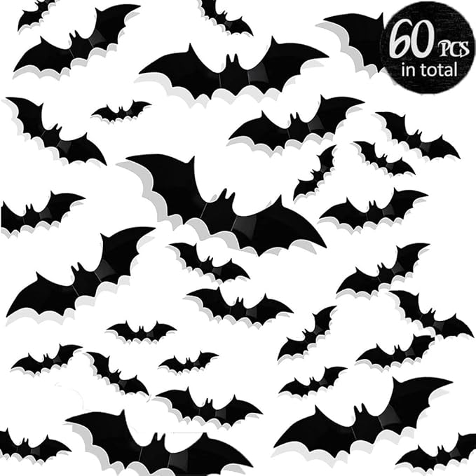 Halloween 3D Bats Decorations Halloween Bats