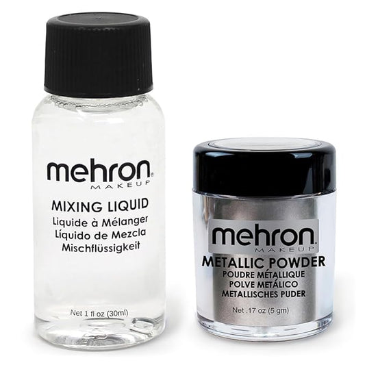 Mehron Makeup Metallic Powder (.) with Mixing Liqu 17 oz