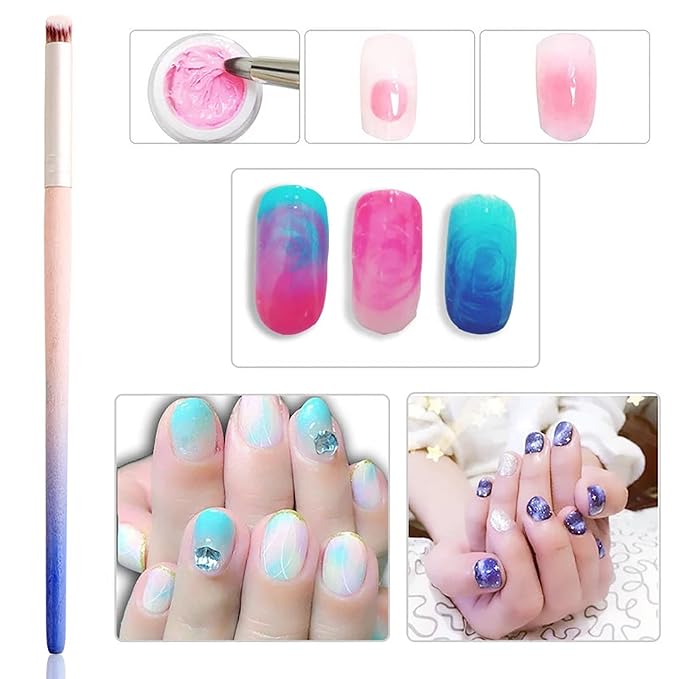 6Pcs Ombre Nail Brush Nail
