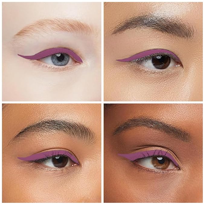 Kaely Light Purple Gel Eyeliner Pencil,Waterproof Smudge Proof Eye Liner Pen,Cat Eye Goth Halloween Makeup,Eye Black Face Paint Lipstick Crayon,Color Colorful Eyeliner Eyeshadow Stick,10