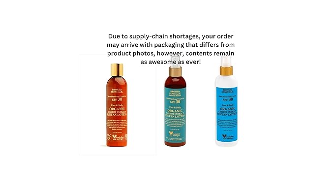 SPF 4 Sunscreen Protective Golden Tanning Organic Carrot Oil 8.5 Ounces