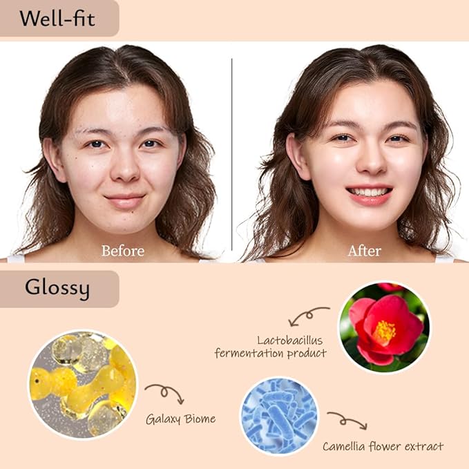 MOONSHOT KOREA Conscious Fit Cushion Foundation Medium Coverage, Long-Lasting & Buildable Foundation For A Smooth, Satin Finish, Vegan & Cruelty-Free,k-beauty (15N Cosmic Cream)