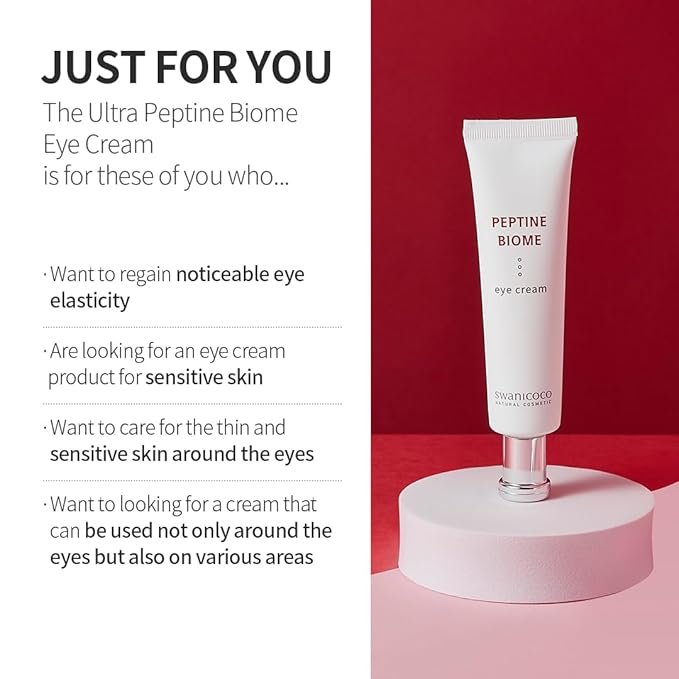 Ultra Peptine Biome Eye Cream 30ml, Wrinkles, Anti Aging, Dark Circles, Peptine Biome 72%, Hydrating Eye Cream