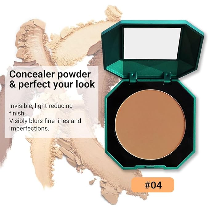 Pressed Matte Face Powder Makeup & Setting Powder for Poreless Wrinkle Blurring Contour Concealer Finishing,Lightweight,High Coverage,Shine Control, N.W 10g (04)