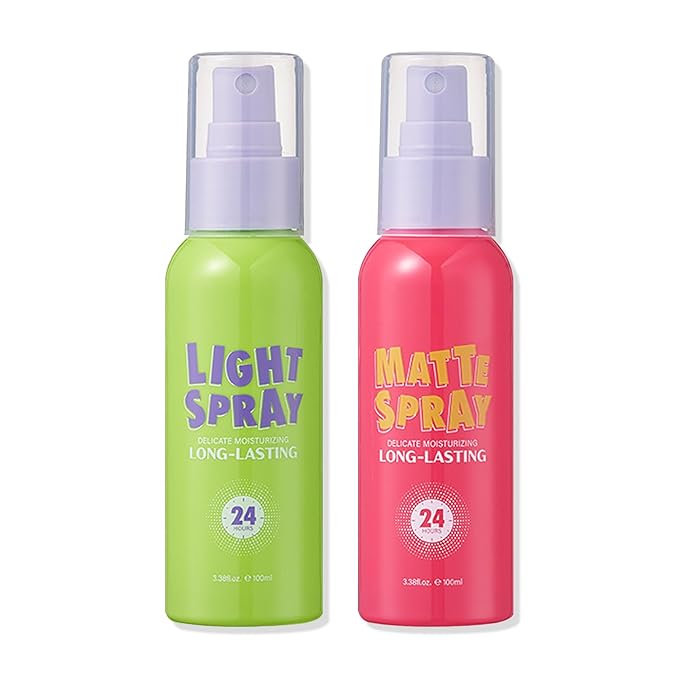 2PCS Makeup Setting Spray for Face,Waterproof Setting Spray for Makeup,Long Lasting Oil Control Finishing Holding Face Mist,Refreshing Hydrating Glossy and Matte Fixing Facial Mist Make Up Set A2