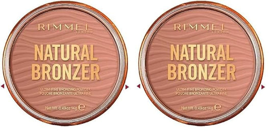 Rimmel London Natural - 021 Sun Light - Bronzer, Matte Finish, 0.49oz (Pack of 2)
