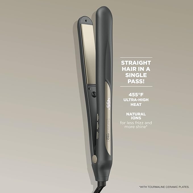 INFINITIPRO by CONAIR Tourmaline Ceramic Flat Iron, 1-inch Digital Flat Iron
