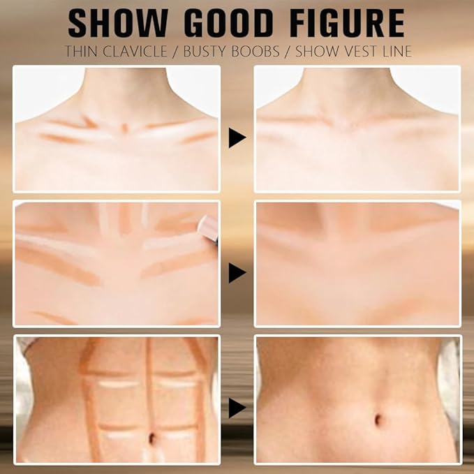 Dual-Ended 2-in-1 Cream Contour & Highlighter Stick – Waterproof, Long-Lasting for Face & Body Makeup, Suitable for All Skin Tones, 01#Nuetral Nude + Beige