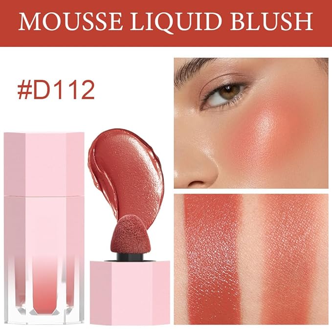 evpct 2Pcs Soft Cream Velvet Liquid Blush Makeup