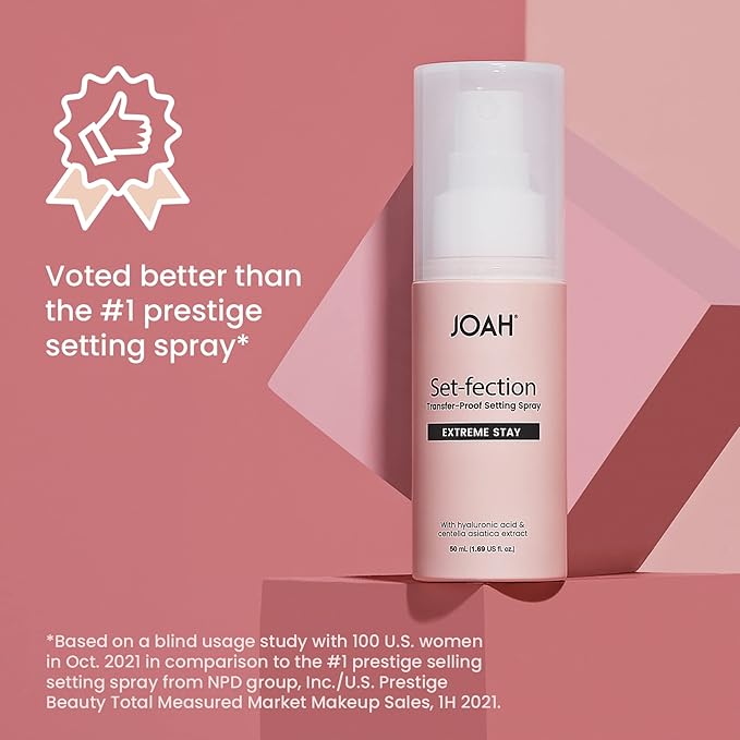 JOAH Set-Fection Transfer Proof Extreme Stay Setting Spray, (1.69 fl.oz..) 50 ml