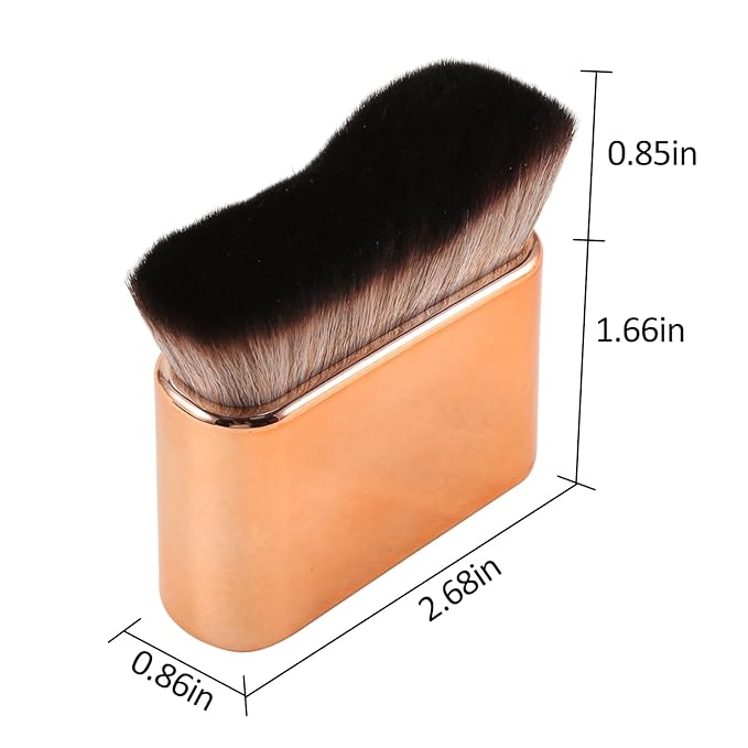 Self Tan Brush-Kabuki Brush for Body,Sunscreen Tanning Brush,Blusher,Shadow,Powder,Bronzer and Foundation Self Tanner Brush,Makeup Brushes for Face and Body(Rose Gold)