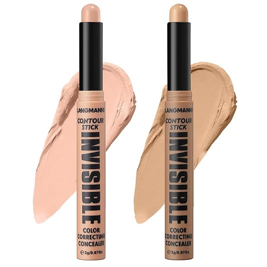 LANGMANNI Multi-Use Face Contour Stick,Highlighter & Concealer Stick,