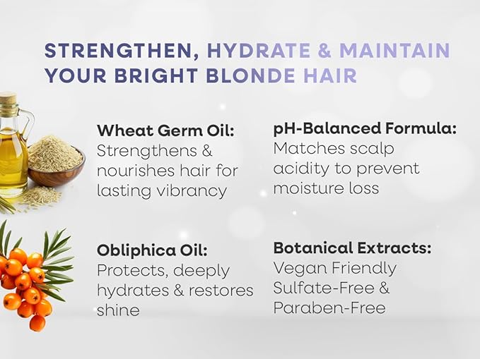 Bio Botanic Oil Magic Conditioner for Blonde & Bleached Hair | Deep Hydration & Color Protection | Enriched with Organic Wheat Germ & Obliphica Oil | SLS-Free, Paraben-Free, pH-Balanced | 500ml