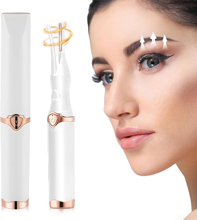 Electric Heater Eyelash Curler, Portable Rechargeable Eyelash Curler with USB, Women Eyelash Curlers for Daily Makeup, 3 Heat Modes and Smart Temperature Regulation (White)