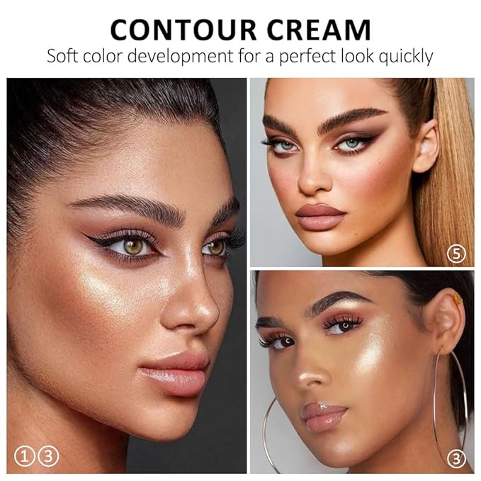 Professional Medium to DeepColor Correcting Cream Contour Concealer Highlight Palette, Dark Brown Gold Champange Full Coverage Makeup Palet for Correct Dark Circles,Scar, etc,Waterproof-6B