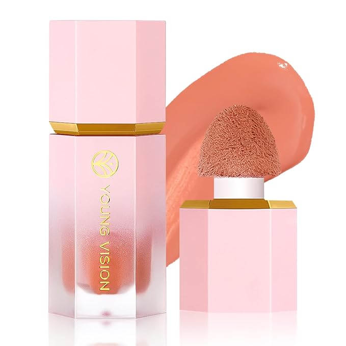 YOUNG VISION Liquid Cheek Blush -Soft Cream Rouge/Blusher Makeup, Buildable Gel-Cream Formula, Long-Wearing, Dewy Finish