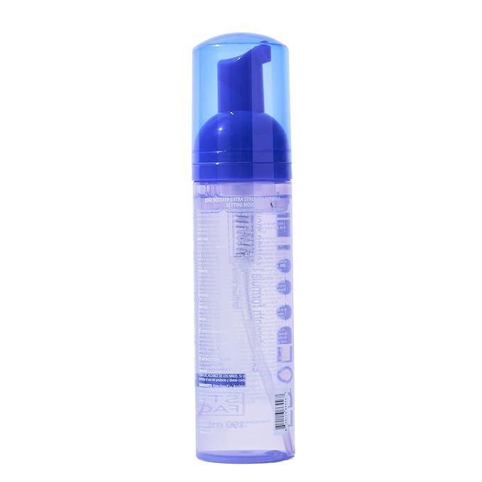 Style Factor EDGE BOOSTER Extra Strength Setting Mousse – Frizz Control, Extra Volume, and Conditioning – 6.4oz Blue Sapphire Mousse for Curly Hair