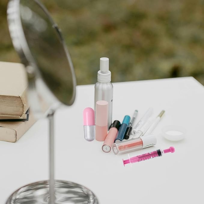 10 Pcs 2 ml Empty Lip Gloss Tubes Containers, Lip Balm Bottle with 5 ml Refillable Squeeze Tube