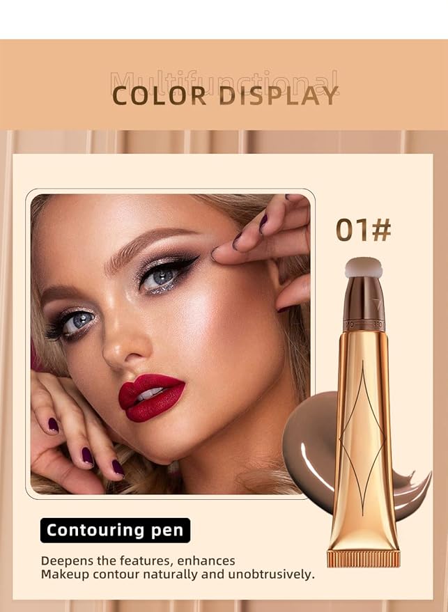 Liquid Blush Beauty Wand, Face Concealer Contouring With Halo Glow Liquid Filter Long Lasting & Smooth Matte Finish Liquid Illuminator Makeup Stick (02 Peach Pink)