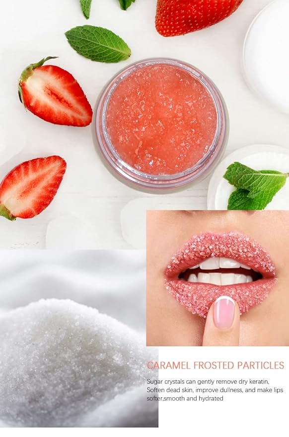 Strawberry Lip Scrub Exfoliating Moisturizing and Exfoliator