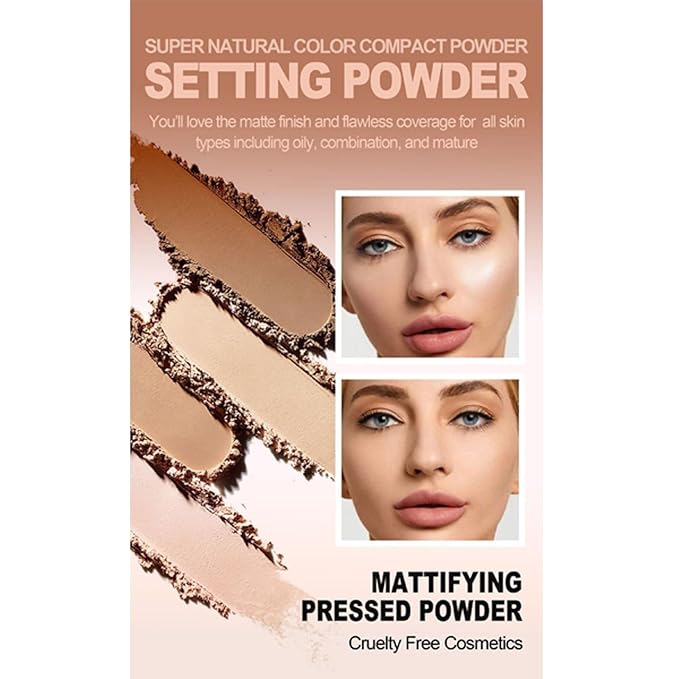 Pressed Face Powder Makeup Mineral Foundation Finishing Powder Pressed Finishing and Setting Powder Loose Setting Powder Makeup #02